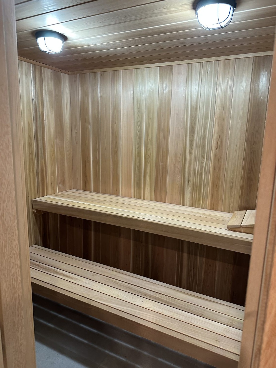 Private cedar sauna