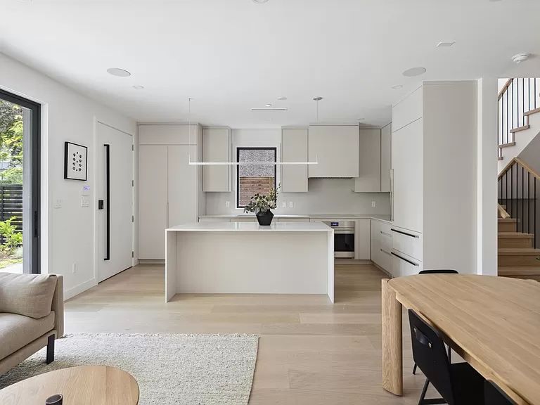 Open concept kitchen and dining area