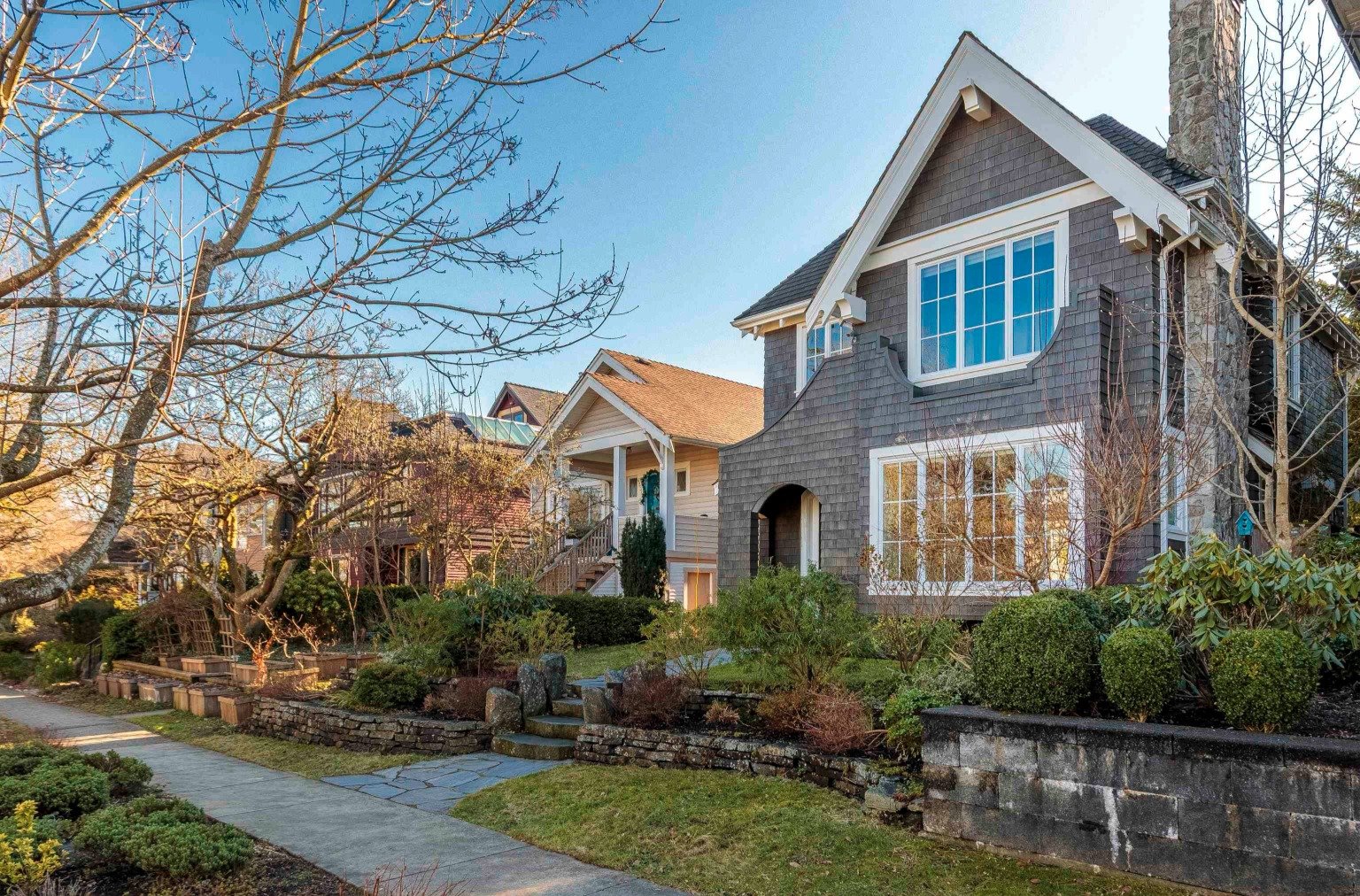 Point Grey traditional residence front exterior