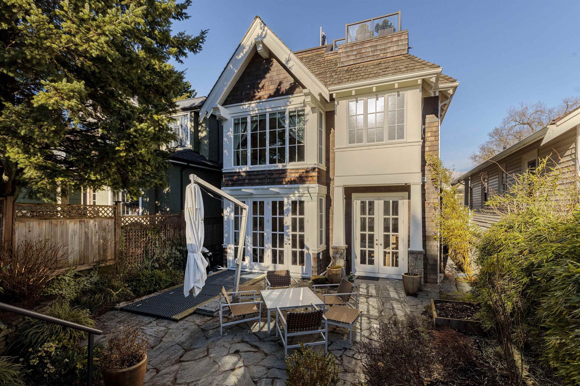 Rear exterior with rooftop deck